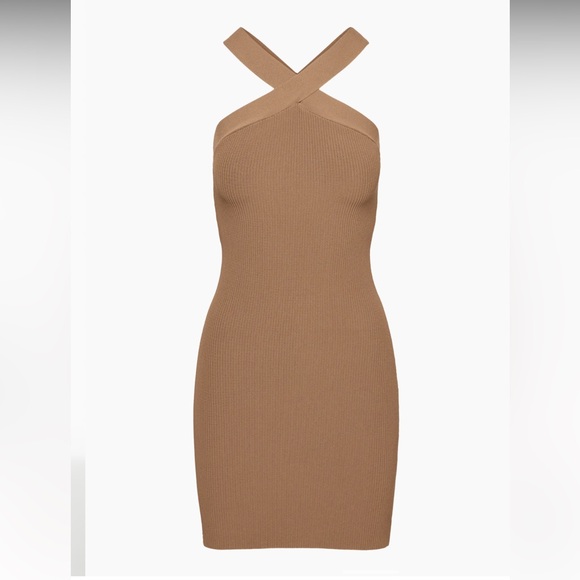 Aritzia Babaton Sculpt Knit Criss Cross Dress - Picture 2 of 8